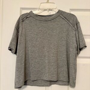 Pink Lily Gray Crop Top